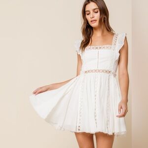 Free People Verona Lace Trim Minidress